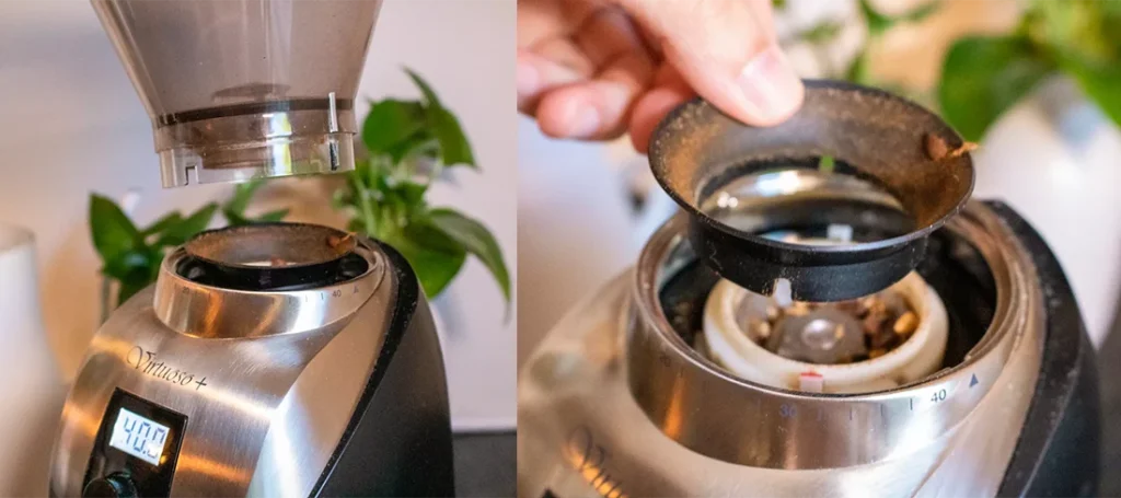 تمیز کردن قطعات آسیاب قهوه برقی