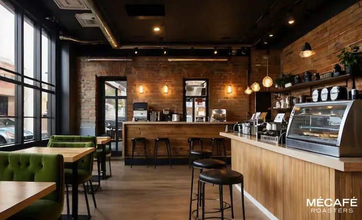 محیط یک کافه دنج و خلوت