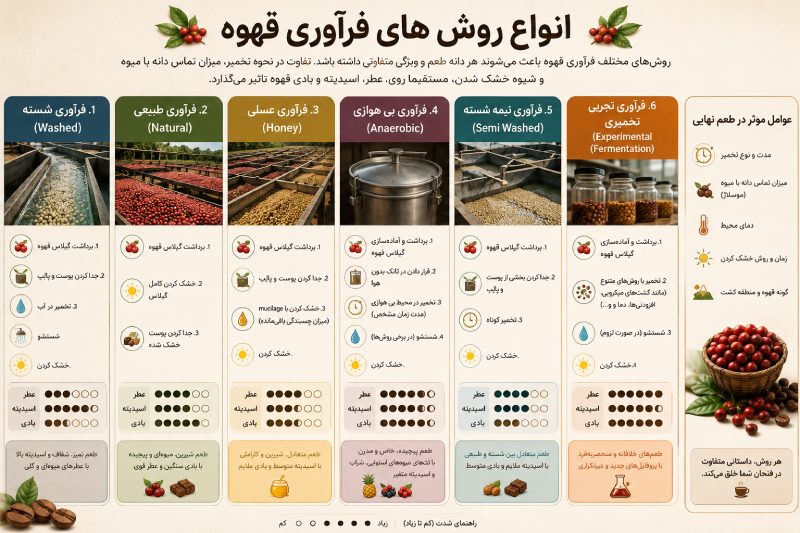 انواع روش های فراوری
