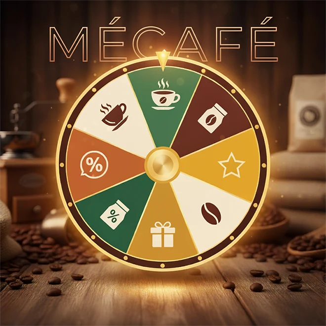 Mecafe Spin and win Wheel